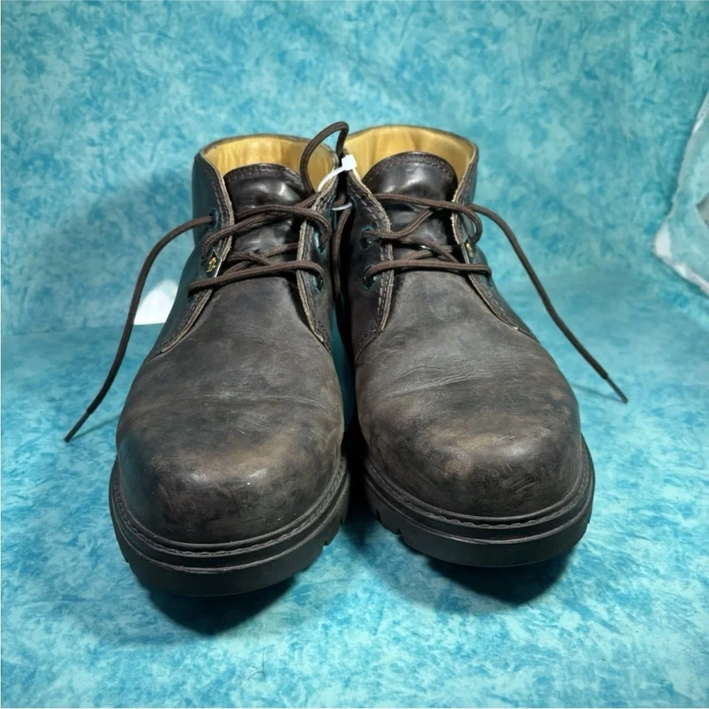Havana Joe Men’s Dark Brown Mid Top Lace Up Lugged Sole Boots Size 44